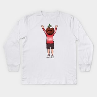 Scary Christmas Pudding Boy Kids Long Sleeve T-Shirt